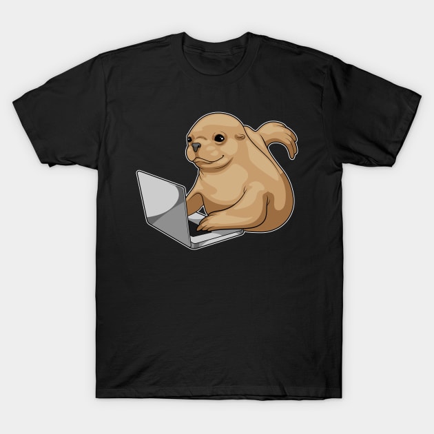 Seal Laptop T-Shirt by Markus Schnabel